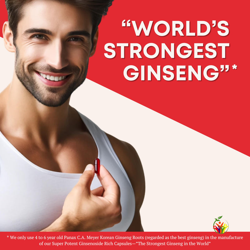 Korean Ginseng Capsules by Power Health | 60 of Mens Health Supplements to Support Energy | Complements Black Maca Root Capsules, Ginkgo Biloba 1 count (Pack of 60)