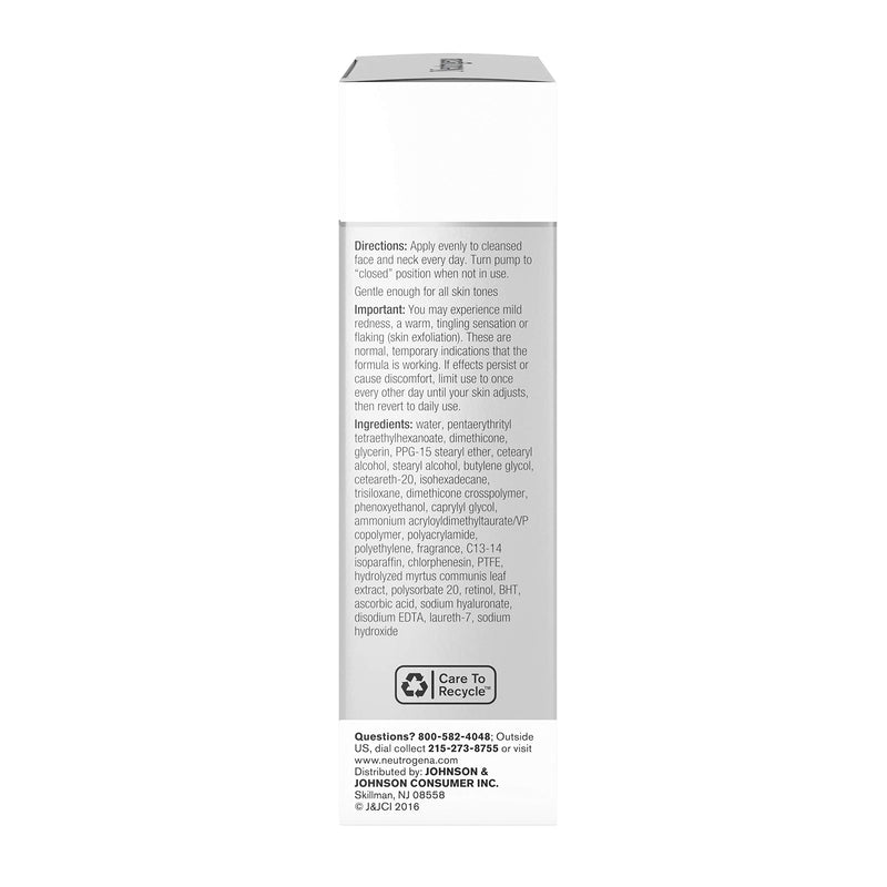 Neutrogena Rapid Tone Repair Night Cream with Retinol, Vitamin C and Hyaluronic Acid - Anti Wrinkle Face and Neck Moisturizer - Vitamin C, Retinol, Glycerin, Hyaluronic Acid, 1 fl. Oz