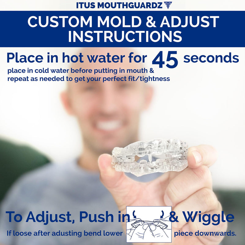 SilentZPro 2.0 - USA Designed Anti Snore Mouthpiece (3 Sizes) - Fully Adjustable Anti Snore Mouth Guard - Professional Patented Anti Snore Device - Brand: Itus Mouthguardz, Medium