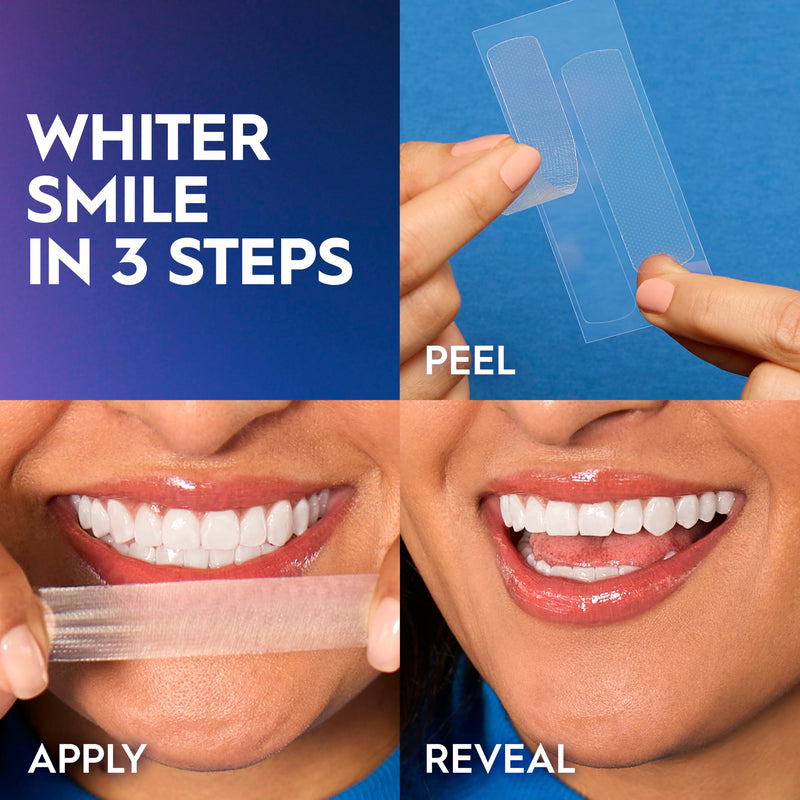 Crest Teeth Whitening Strips, Crest 3D Whitestrips Vivid Plus, Enamel Safe Teeth Whitening Kit, 12 Treatments (24 Strips), Visibly Whitens in Days, 8 Levels Whiter