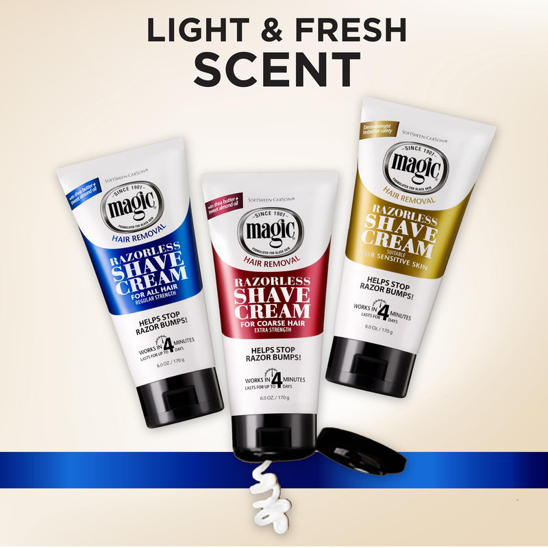 [Australia] - SoftSheen-Carson Magic Razorless Shaving Cream, Depilatory Hair Removal Cream for Body Hair, Regular Strength, Works in 4 Minutes, 2 Count 6 Ounce (Pack of 2) 