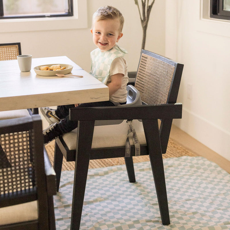 [Australia] - Tiny Twinkle Mess-Proof Splat Mats for Under high Chairs or Table Cover Art Projects for Baby and Toddler - Waterproof, Washable Floor or Table Splash mat 51" x 51" (Sage Checkers) 51x51inch Sage Checkers 