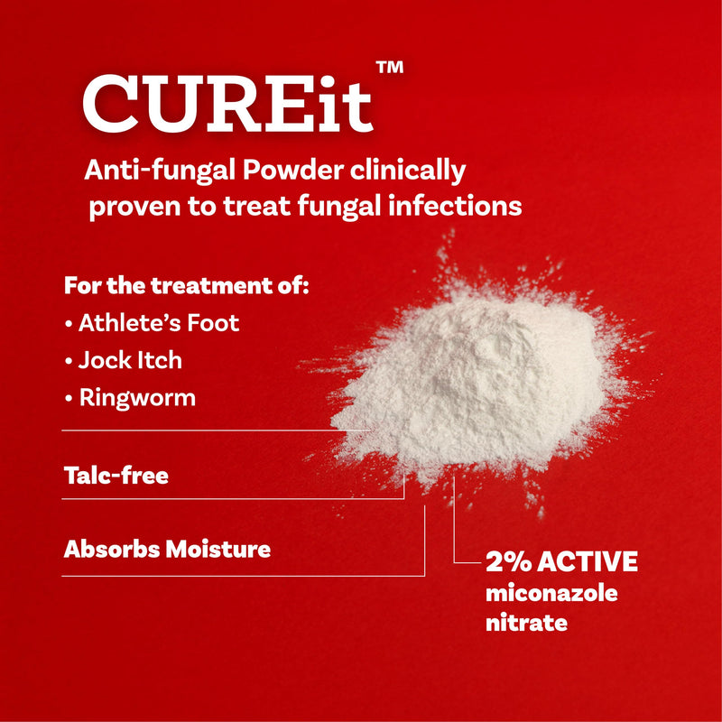 Antifungal Powder - 2% Miconazole Nitrate Treatment for Athlete’s Foot, Jock Itch & Ringworm, Talc-Free Moisture Control, Relieves Itching, Burning & Chafing - Pack of 3 (2.5 oz Each)