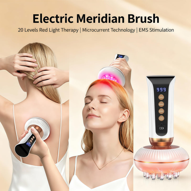 4-in-1 Lymphatic Drainage Massager - Body Sculpting Machine - Anti Cellulite Massage Tool for Cellulite Reduction, Fat, Pain Relief on Legs, Arms, Belly, Butt & Stomach