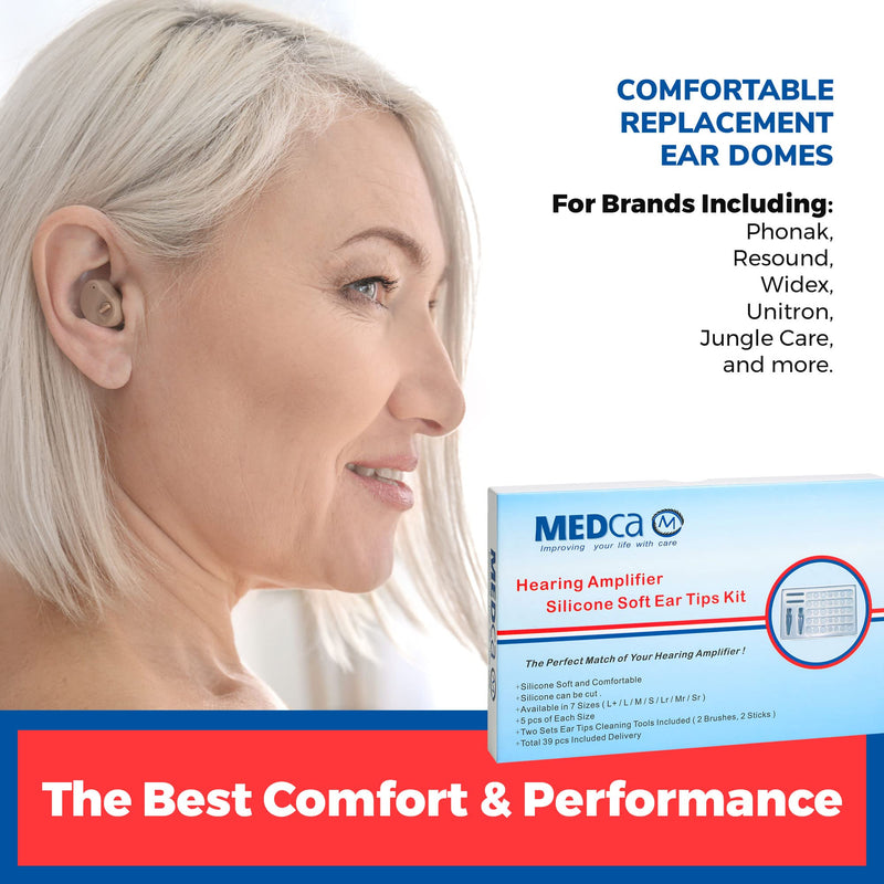 Hearing Aid Domes - Universal Domes for Hearing Aids - Sizes Small, Medium, Large & X-Large Earbud Replacements and BTE Hearing Sound Amplifiers, 2 Pack 1 count (Pack of 78)