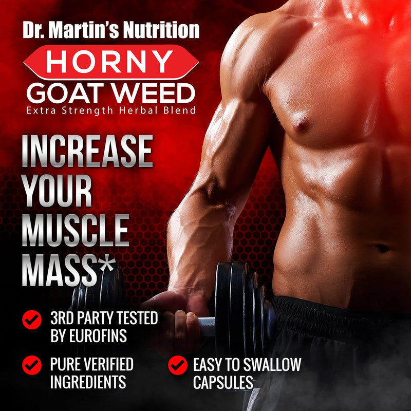[Australia] - Super Strength 1590mg Horny Goat Weed 120 Capsules With Maca Arginine & Ginseng - Naturally Boost your Health, Workout Performance, Endurance & Energy, Joint Health For Men & Women (120C) 