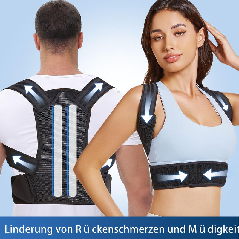 [Australia] - NovoBrace back straightener, posture correction back for women and men, back support belt, back straightener to relieve pain in the upper and lower back, ventilated back support belt S 