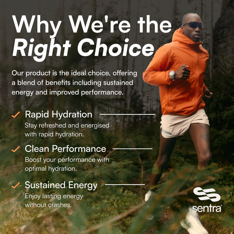 Sentra® Electrolytes Sachets Powder | 30 x Tropical Zero Sugar | For Rehydration & Recovery | Packed With Taurine, L Theanine Vitamin C B1, B3, B5, B12 Supplement Drink | Electrolyte Hydration Tablets