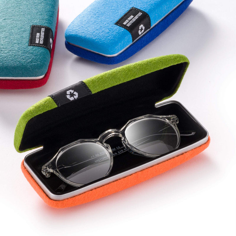 [Australia] - FEFI - Hardcase glasses case with felt cover made from recycled PET bottles, green 