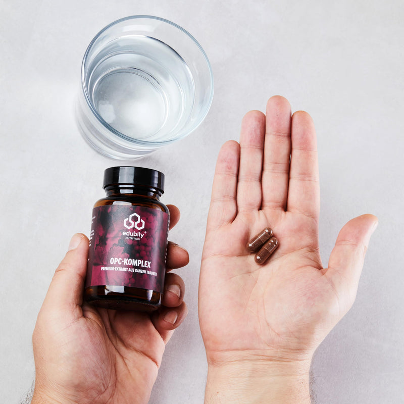 [Australia] - edubily nutrition® OPC complex from French grapes - particularly rich in OPC and MPC - 60 capsules in an amber glass 