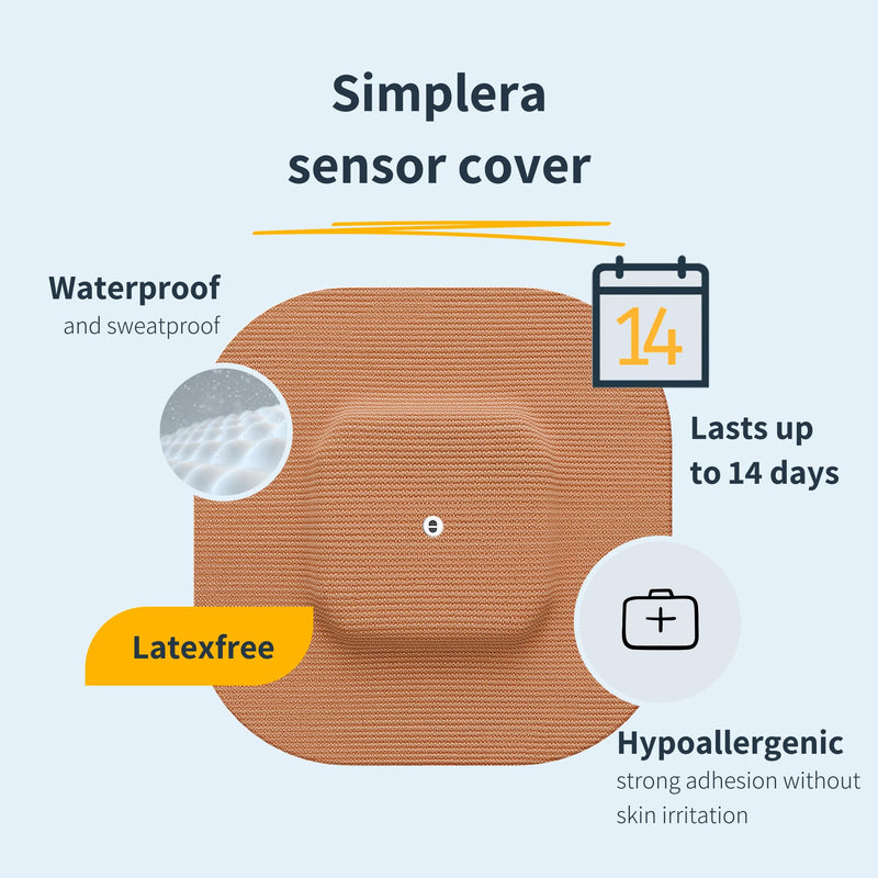 MySweetStitch Simplera Overpatch Square – 25x Fixation Patches Square, Extra Strong Hold Over Sensor, Waterproof & Skin-Friendly, Hypoallergenic, Made in Germany, Camouflage 25