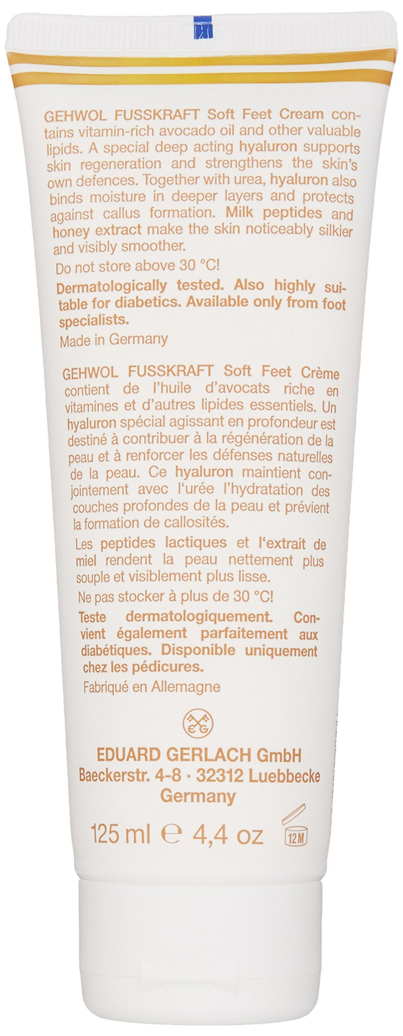 [Australia] - GEHWOL Soft Feet Cream, 4.4 Ounce (Pack of 1) 