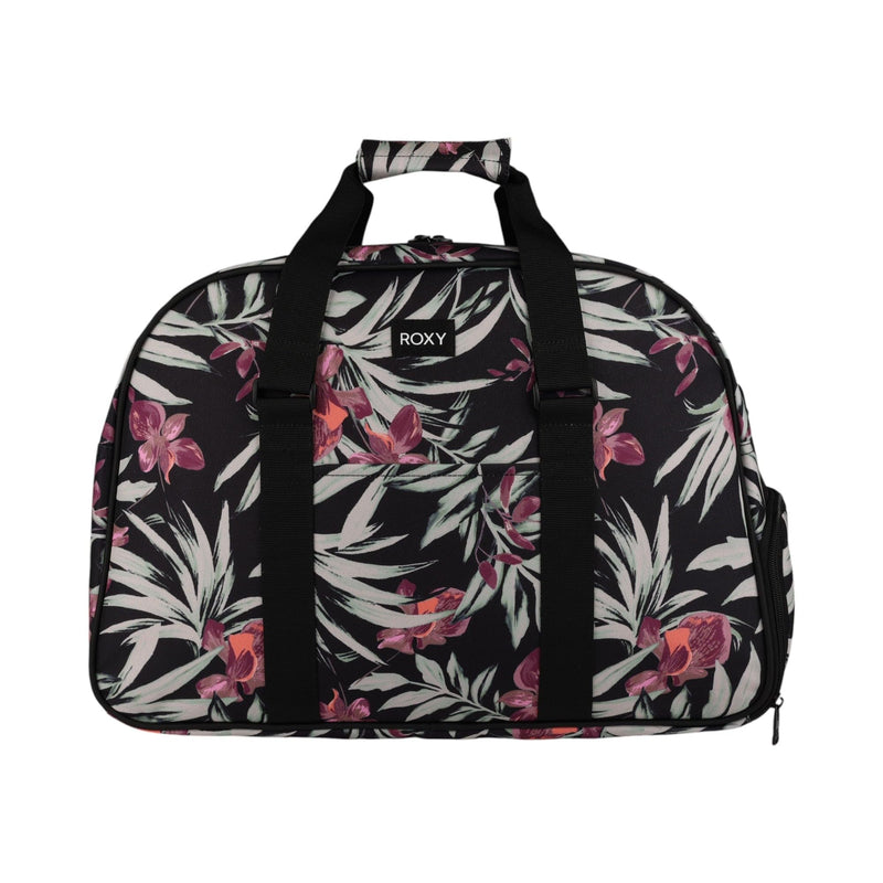 Roxy Duffel Bag | Travel | Work | Gym | Fitness | Beach | Everyday Carry | Recycled Materials Feel Happy - Anthracite Wind Swept Floral