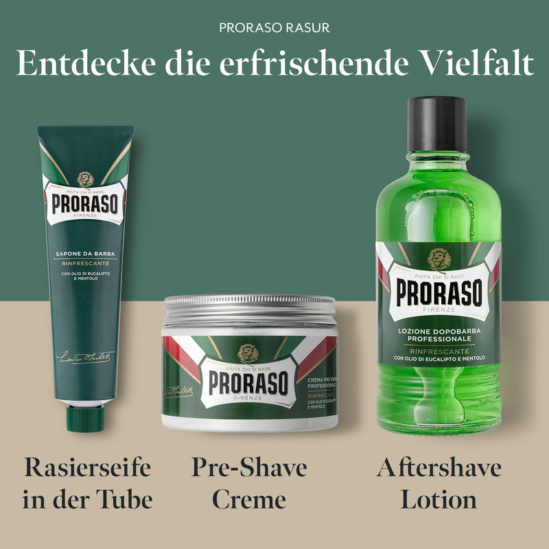 [Australia] - Proraso Professional After Shave Lotion Refreshing, Aftershave for Men with Eucalyptus Oil & Menthol, Helps Restore Skin Comfort, Made in Italy, 400 ml (Pack of 1) 