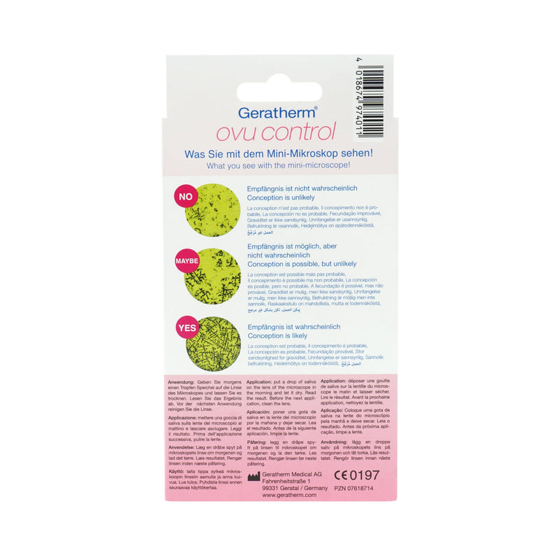 [Australia] - GERATHERM ovu control - desire to have children ovulation test/fertility test for women with mini microscope/determine ovulation based on saliva 