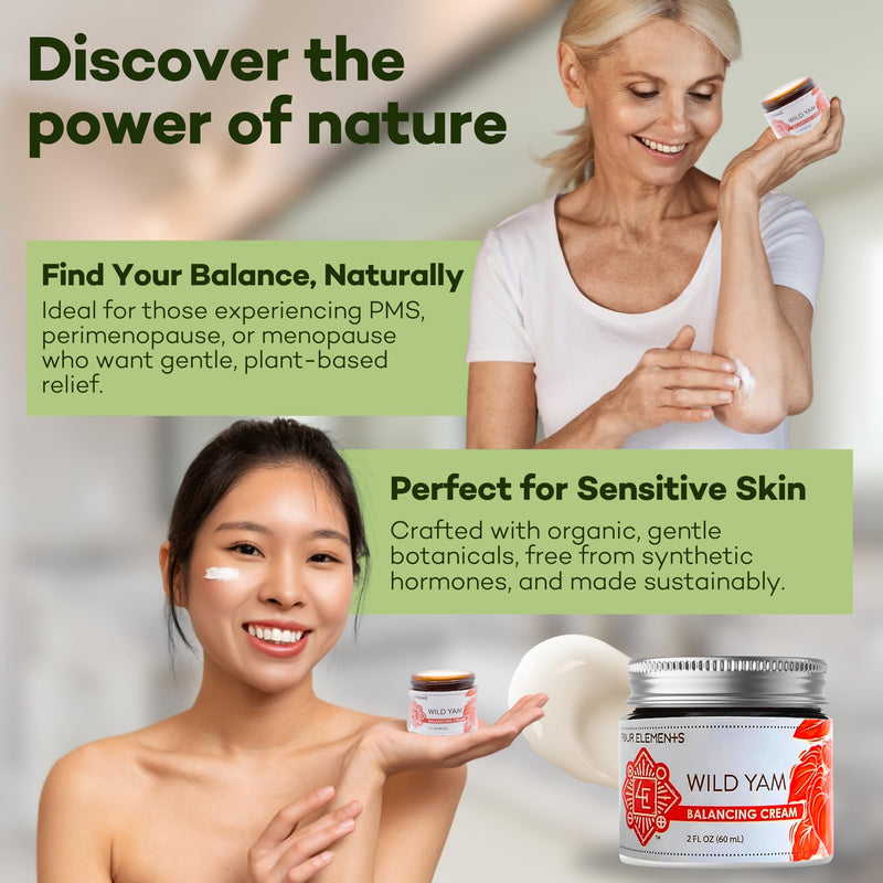 [Australia] - Wild Yam Balancing Cream, 2 OZ - 1st Place Winner at the 2023 International Herb Symposium for Creams and Salves! Proudly Farmed, Crafted and Packaged in WI, USA. 