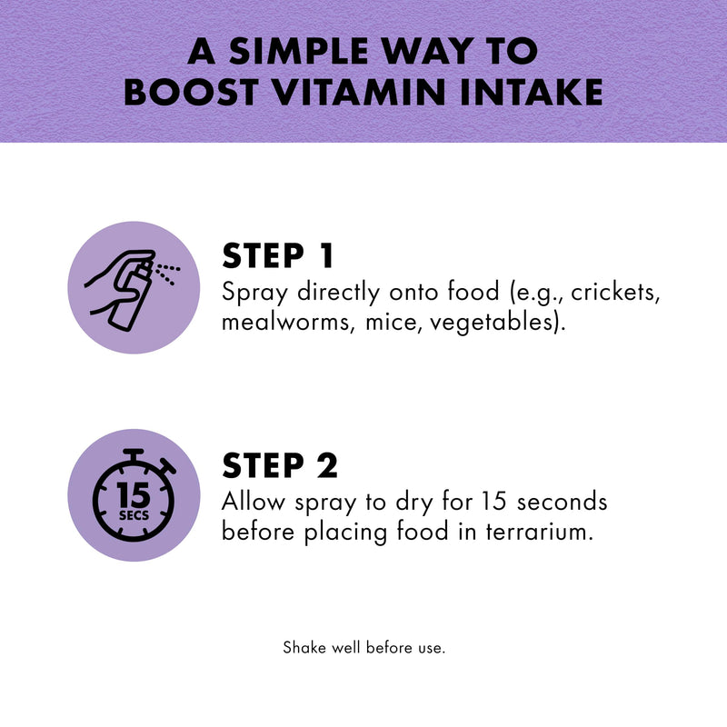 Zilla Vitamin Supplement Food Spray, with Carotene, Spray-on Multivitamin Supplement for Reptiles - PawsPlanet Australia
