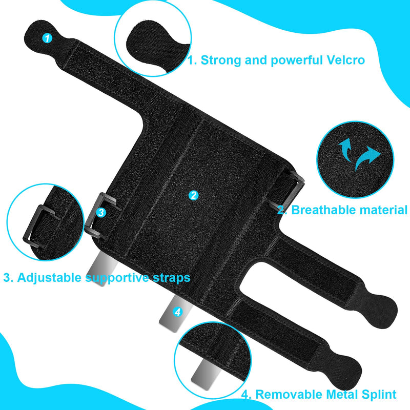 Elbow Brace for Ulnar Nerve Entrapment, Adjustable Cubital Tunnel Brace with 2 Removable Metal Splint for Sleeping, Elbow Immobilizer for Cubital Tunnel Syndrome, Ulnar Nerve Brace for Women & Men S/M