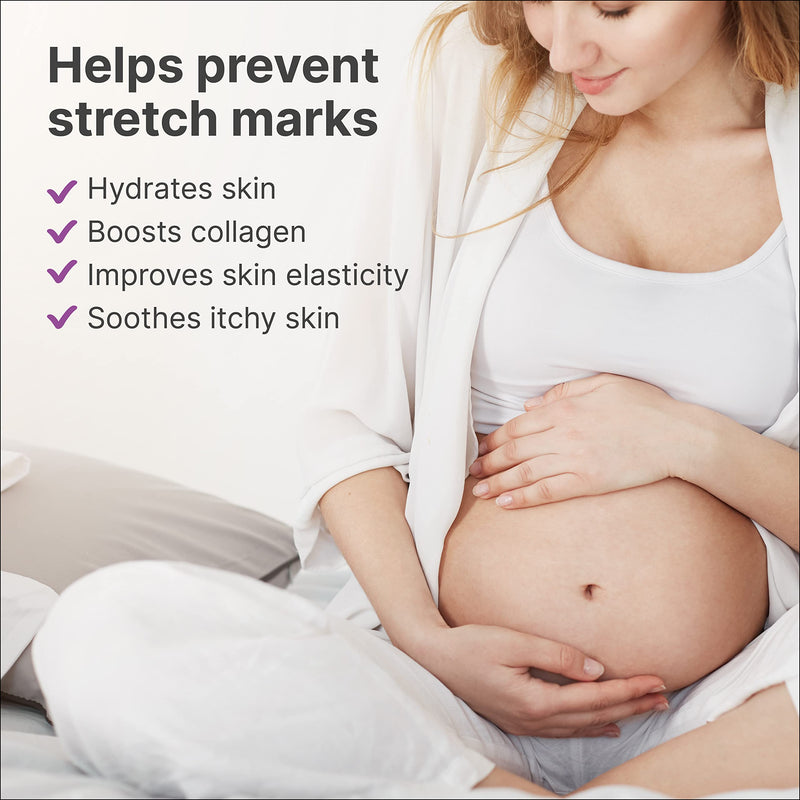 [Australia] - TriLASTIN Maternity Stretch Mark Prevention Cream - 4 Fl Oz Each, 2 Pack - Hypoallergenic & Paraben Free Pregnancy & Postpartum Skincare - Prenatal Formula to Prevent Marks & Baby Essentials Stretch Mark Cream 2 Pack 