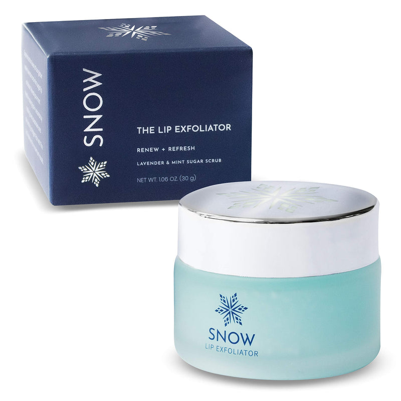 [Australia] - SNOW Lip Exfoliating Sugar Scrub - Lip Scrub Exfoliator for Plump & Soft Lips - Lip Care Product with Jojoba Oil - Moisturize Dry Lips - Lip Care Kit Essential - Lavender & Mint 