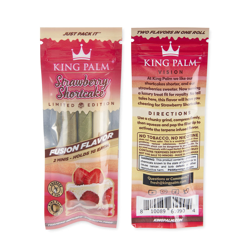 [Australia] - King Palm Flavors Mini Size Cones - 1 Pack, 2 Rolls Terpene Infused - Squeeze & Pop Pre Rolls - Organic Flavored Pre Rolled Cones - King Palm Flavors Cones (COMBO PACK - 1 OF EACH FLAVOR) COMBO PACK - 1 OF EACH FLAVOR 