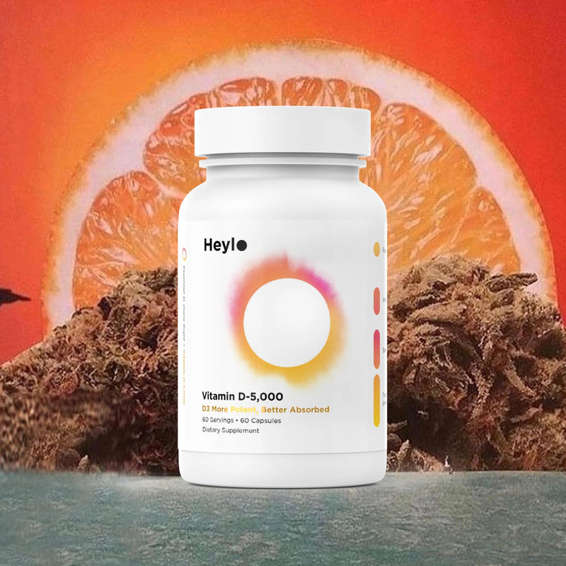 Heylo Vitamin D3 5000 IU (125 mcg) – High-Potency Vitamin D Supplement for Immune Support, Bone Strength & Mood – 60 Capsules (2-Month Supply) – Easy-to-Swallow, Non-GMO, Gluten-Free, Made in USA