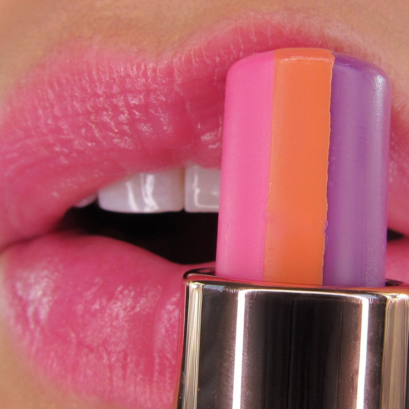 WINKY LUX Sorbet Tri-Color Tinted Lip Balm - Hydrating Pink Tint Sorbet - Light Pink