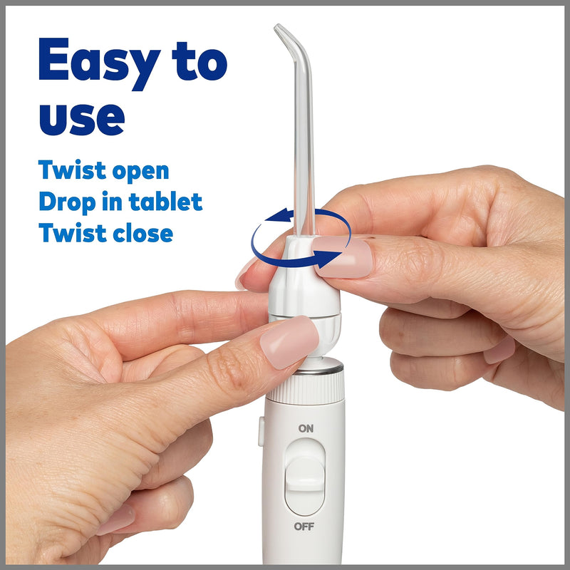 [Australia] - Waterpik Boost Water Flosser Tip with 30 Fresh Mint Whitening Tablets, Whiten Teeth and Remove Stains Gently 