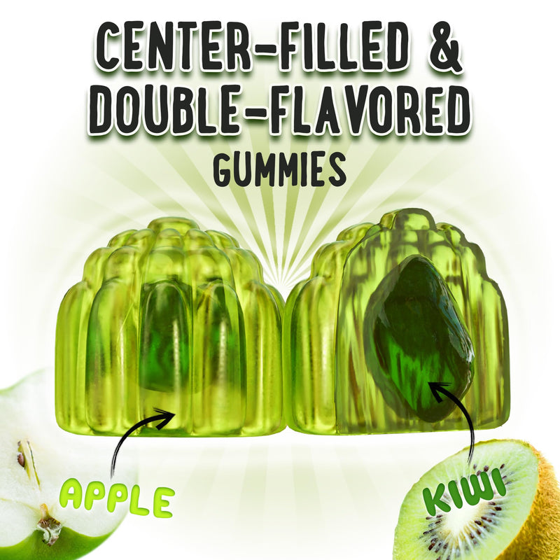 OH MY CHEWY Magnesium Gummies Bundle – 2 Bottles (60 Each) – Strawberry Banana & Apple Kiwi