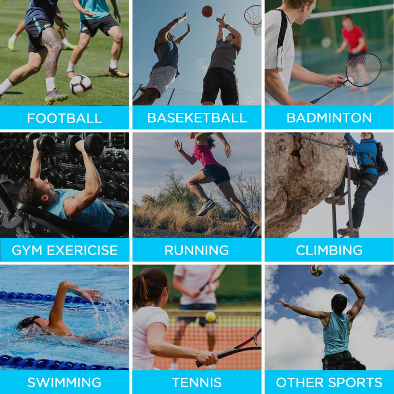 [Australia] - OK TAPE Pro Kinesiology Tape (5cm x 5m) Waterproof Skin-Friendly Elastic Kinesiotape for Knee Pain, Elbow and Shoulder (2 Rolls, Black + Black White) 2 Rolls Black + Black White 