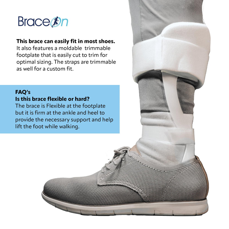 Swedish Deluxe AFO Drop Foot Stabilizer Brace Men Right