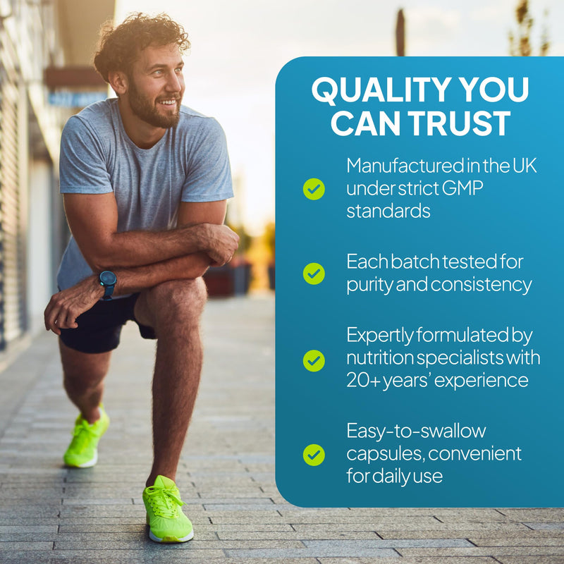 Glucosamine Sulphate 2KCl 1000mg | Designed for Active Lifestyles | 180 Capsules = 6 Months’ Supply | Convenient One-a-Day Formula | GMP-Certified & UK-Made Unflavoured 180 count (Pack of 1)