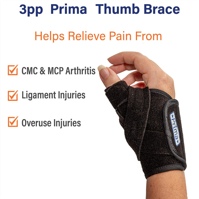 [Australia] - 3-Point Products 3pp Prima Thumb Brace, Adjustable Brace for CMC Thumb Arthritis and Other Injuries, Left Hand, Size Large 
