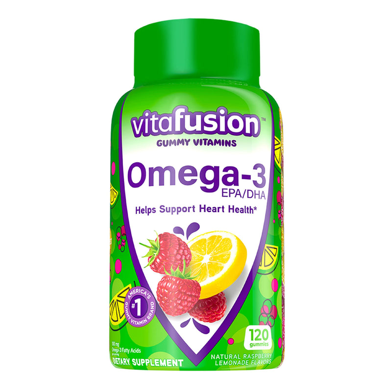 Vitafusion Extra Strength Biotin Gummy Vitamins, Berry Flavored, 5,000 mcg Biotin Vitamins, America’ & Omega-3 Gummy Vitamins, Berry Lemonade Flavored, Heart Health Vitamins(1)