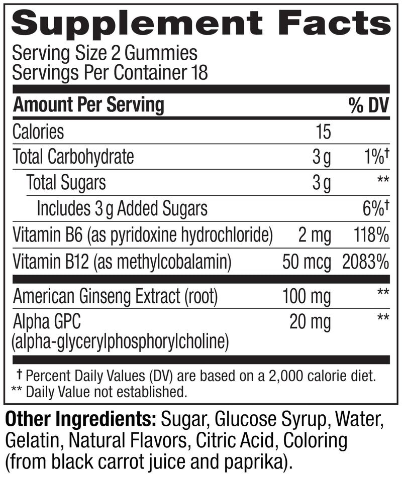 OLLY Laser Focus Gummy, Ginseng, Alpha GPC, B Vitamins, Berry Tangerine Flavor - 36 Count (Pack of 2) 36 Count (Pack of 2)