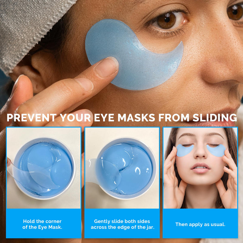 [Australia] - Enaskin Naturals Under Eye Patches for Dark Circles: 30 Pairs Retinol Collagen Eye Gels Mask - Reduce Wrinkles Puffy & Bags - Skin Treatment Pads - Anti Aging Moisturizer For Women (Blue) Blue 