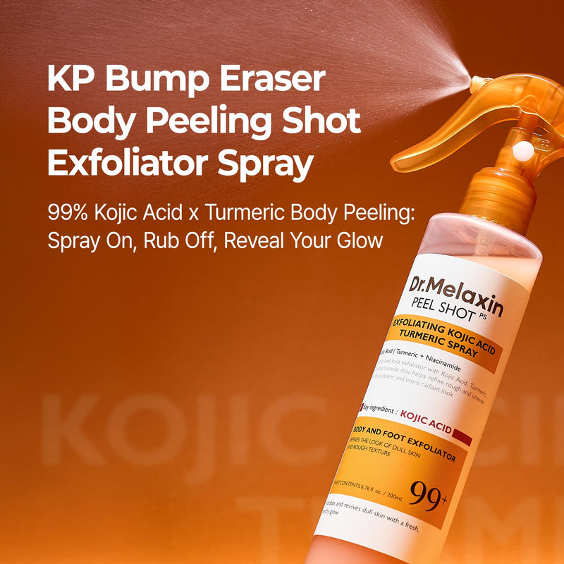 [Australia] - Body Peel Shot Spray Face Peeling Kojic Acid Turmeric Spray 200ml 