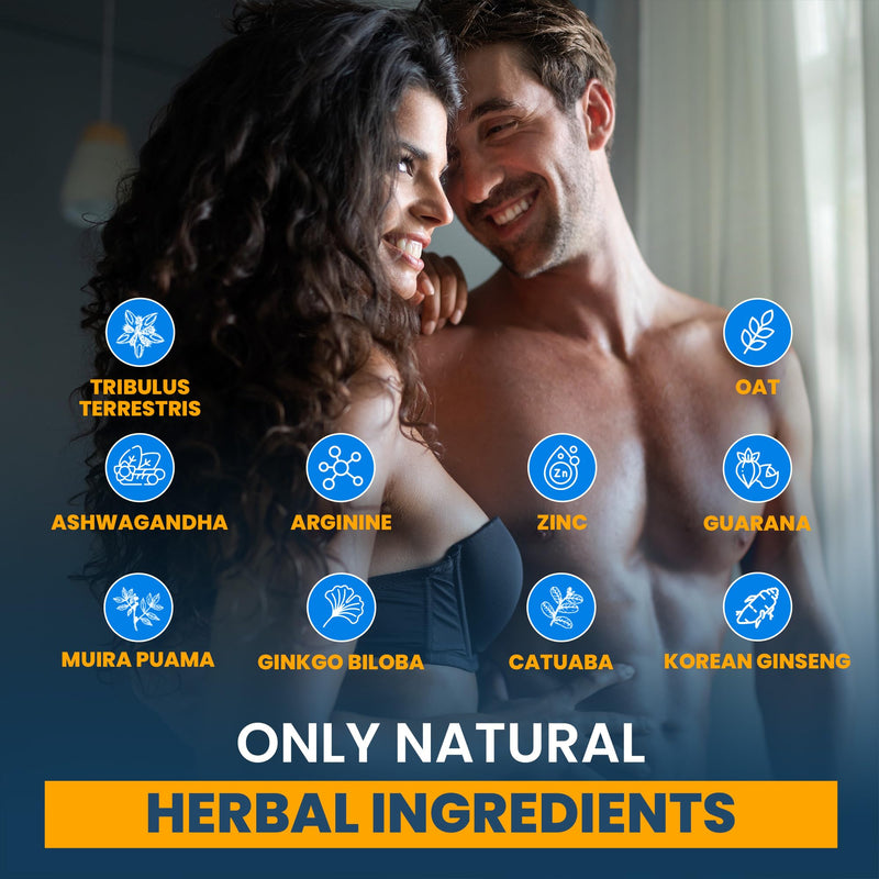 Pills for Men UK | Blue 20 Stamina & Energy Tablets for Men | Fast-Acting Tribulus Terrestris Herbal Supplements for Enhanced Performance & Stamina | Korean Ginseng | Supplement for Men Natural 20 count (Pack of 1)
