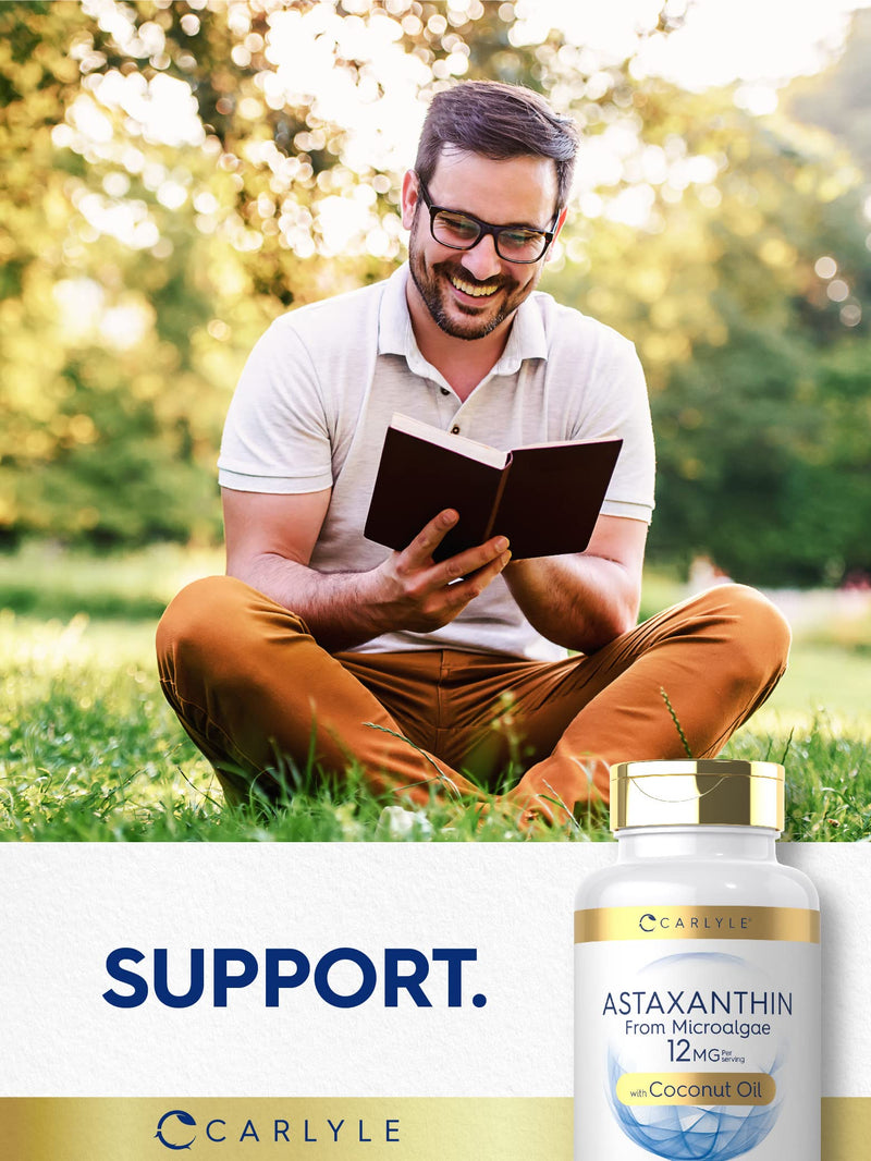 [Australia] - Carlyle Astaxanthin 12mg | 120 Softgels | Supplement from Microalgae | with Coconut Oil | Non-GMO & Gluten Free 