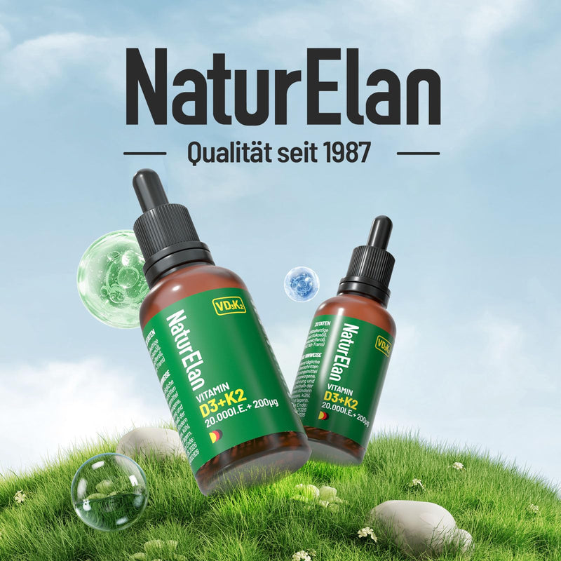 [Australia] - Vitamin D3 K2 high-dose drops - 20000I.U. + Vitamin K2 MK7 200 mcg per dose, vegetarian, without additives, produced in Germany 