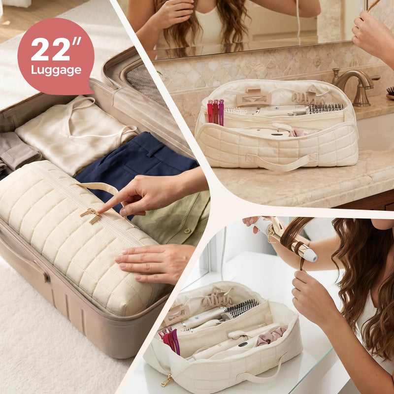 Elviros Hanging Toiletry Bag and Heat Resistant Travel