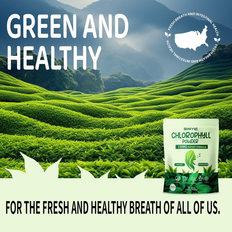 [Australia] - Chlorophyll Powder ‚Äì 100mg Liquid Clorofila for Drinking ‚Äì Natural Herbal Detox Supplement ‚Äì Supports Gut & Breath ‚Äì Chlorophyll Water Formula ‚Äì 10g x 30 Packets 