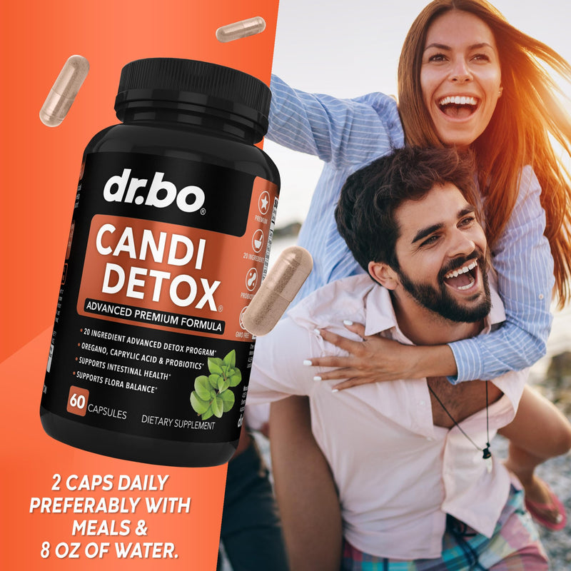 [Australia] - Candida Cleanse Detox for Women & Men - Candi Detox Support Supplement Pills Kit, Anti Overgrowth Gut Balance Probiotic Flora Complex Supplements - Natural Oral Herbal Oregano & Caprylic Acid Capsules 