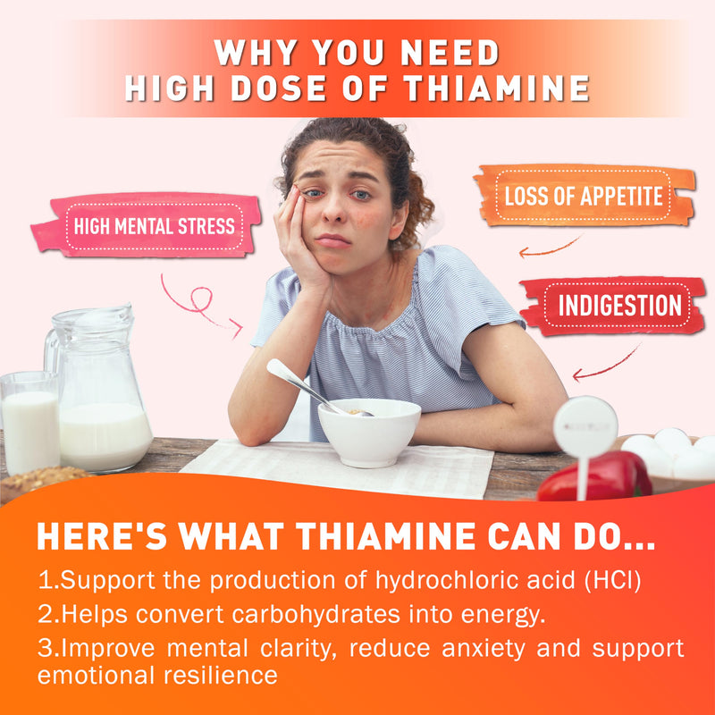 Vitamin B1 Gummies 500mg | Chewable Thiamine B1 Supplement for Adults, with 600mg Calcium Citrate, Support Nervous System, Vegan, Natural Orange Flavor 60 Count (Pack of 1)