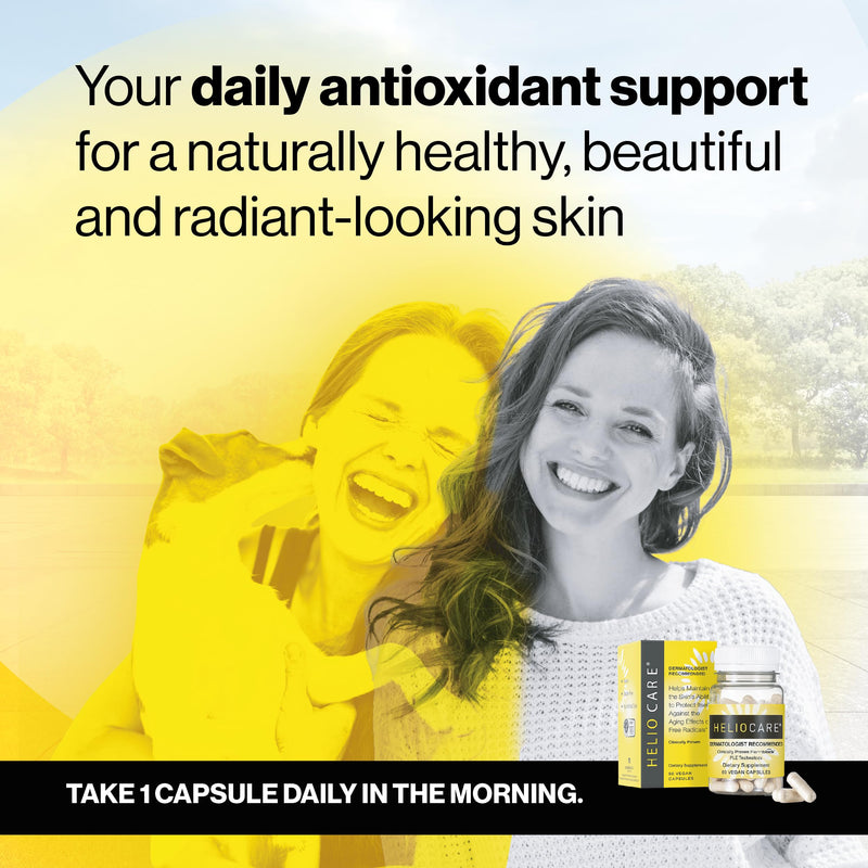 Heliocare Skin Care Dietary Supplement: 240mg Polypodium Leucotomos Extract Pills - Antioxidant Rich Formula with Fernblock and PLE Technology - 60 Veggie Capsules | Patented Skin Health Daily Antioxidant Clinically Proven to Fight Sun Damage & Reduce ...