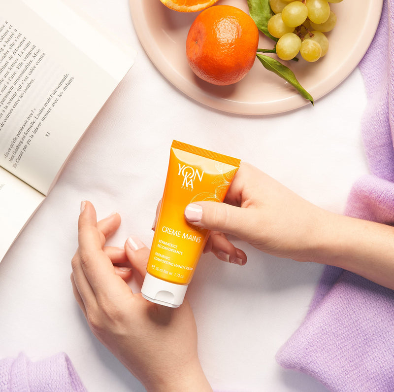 Yonka Sweet Orange Shea Butter Hand Cream | Vitamins E and Grape Seed Oil, Soften and Repair, Mandarin and Citrus Scent, Nourish Dry Hands, Nails and Cuticles, 1.73 oz