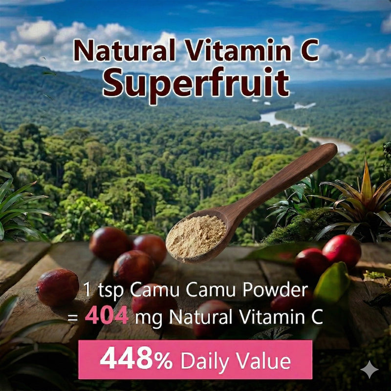 Camu Camu Powder – 448% Daily Vitamin C, 100% Pure Non-GMO Amazonian Superfruit, Vegan, Paleo & Gluten-Free, 3 oz