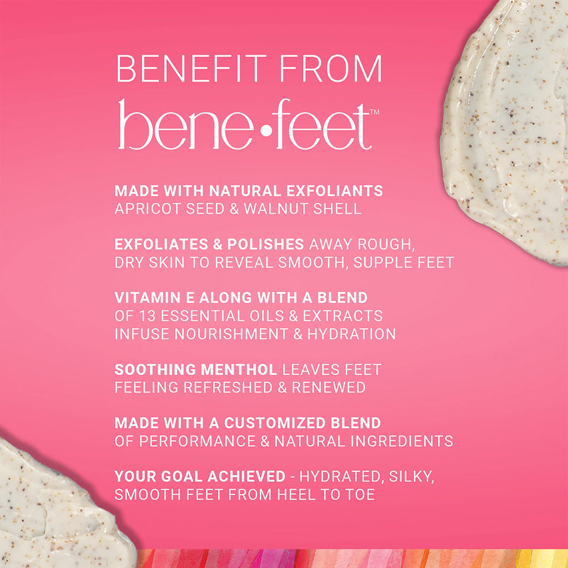 [Australia] - Benefeet Scrub-A-Dub Cooling Foot Scrub - Exfoliates + Refreshes Dry + Dull Skin, Get Smoother Skin from Heel to Toe, Made w/Vitamin E, Apple Cider Vinegar, Walnut Shell + Apricot Seed, 4 oz (2 Pack) 4 Ounce (Pack of 2) 