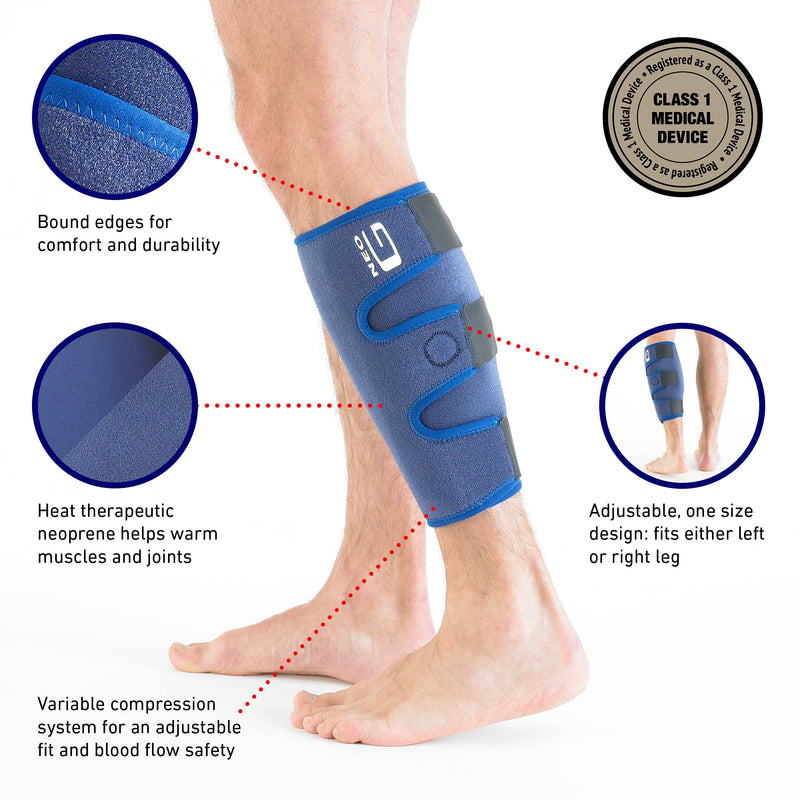 [Australia] - Neo-G Calf Brace for Shin Splints, Lower Leg Pain Relief - Calf Brace for Torn Calf Muscle, Running, Sports, Recovery - Adjustable Calf Support - Class 1 Medical Device 