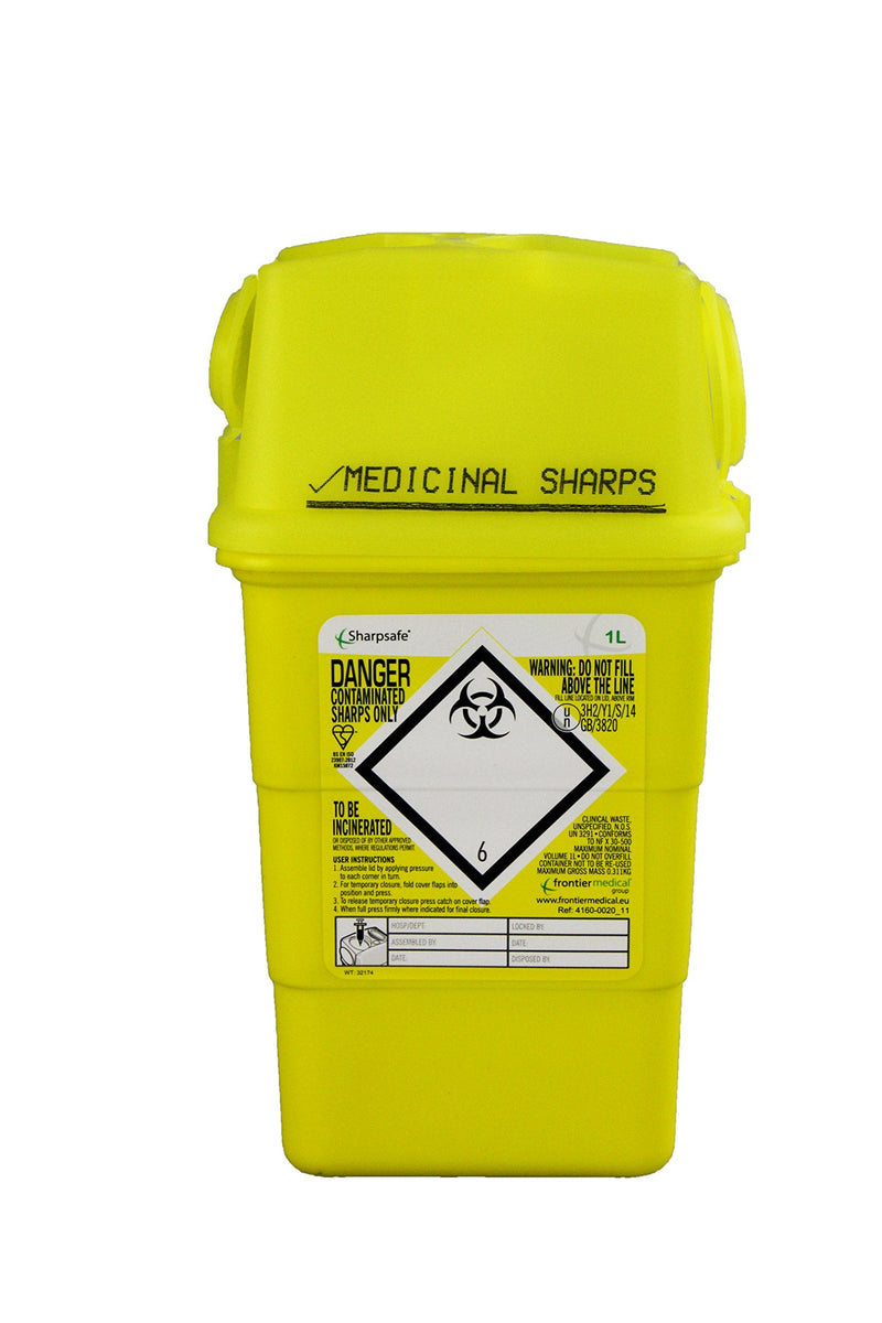 [Australia] - Frontier 41602430 Medical Sharps disposal bucket/box, 1 liter 